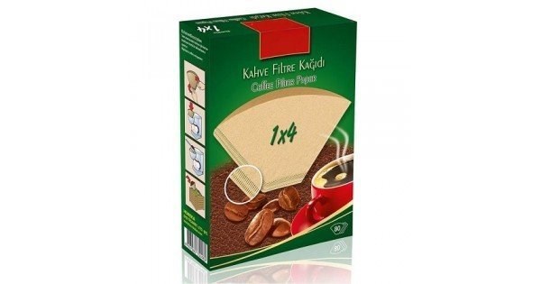 Kahve Filtre Kağıdı Caffeo 1x4 80 Adet ( Doğal Kağıt)